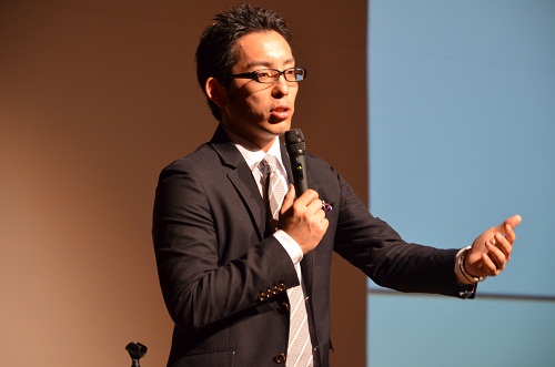 Ichiro Isobe, President of F-Beans System Agency, Inc. speaking on