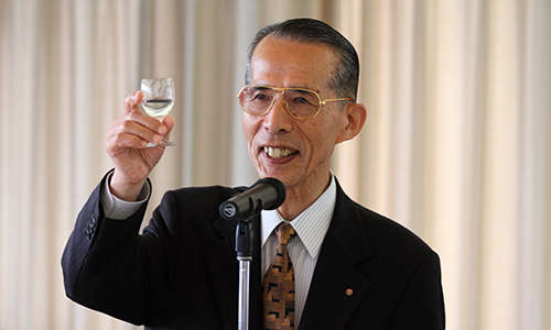 Mr. Makoto Nagao, Counselor of Kyoto Prefecture (former President of Kyoto University and former Director of the National Diet Library) made a toast