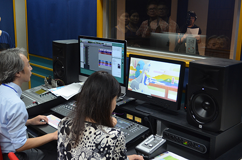 The KCG Digital Sound Studio, equipped with state-of-the-art equipment, is the stage for voice recording.