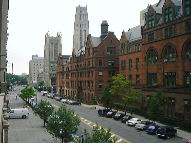 Columbia University Teachers College (Graduate School of Education).The tower behind is Riverside Church.