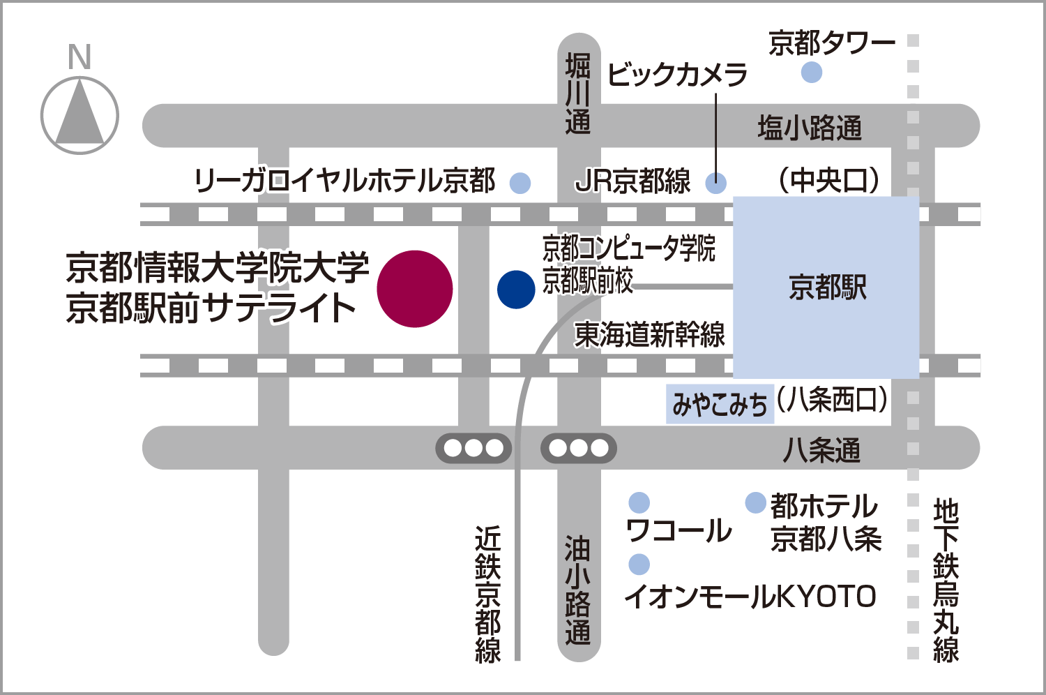 Kyoto Ekimae Satellite Campus Map