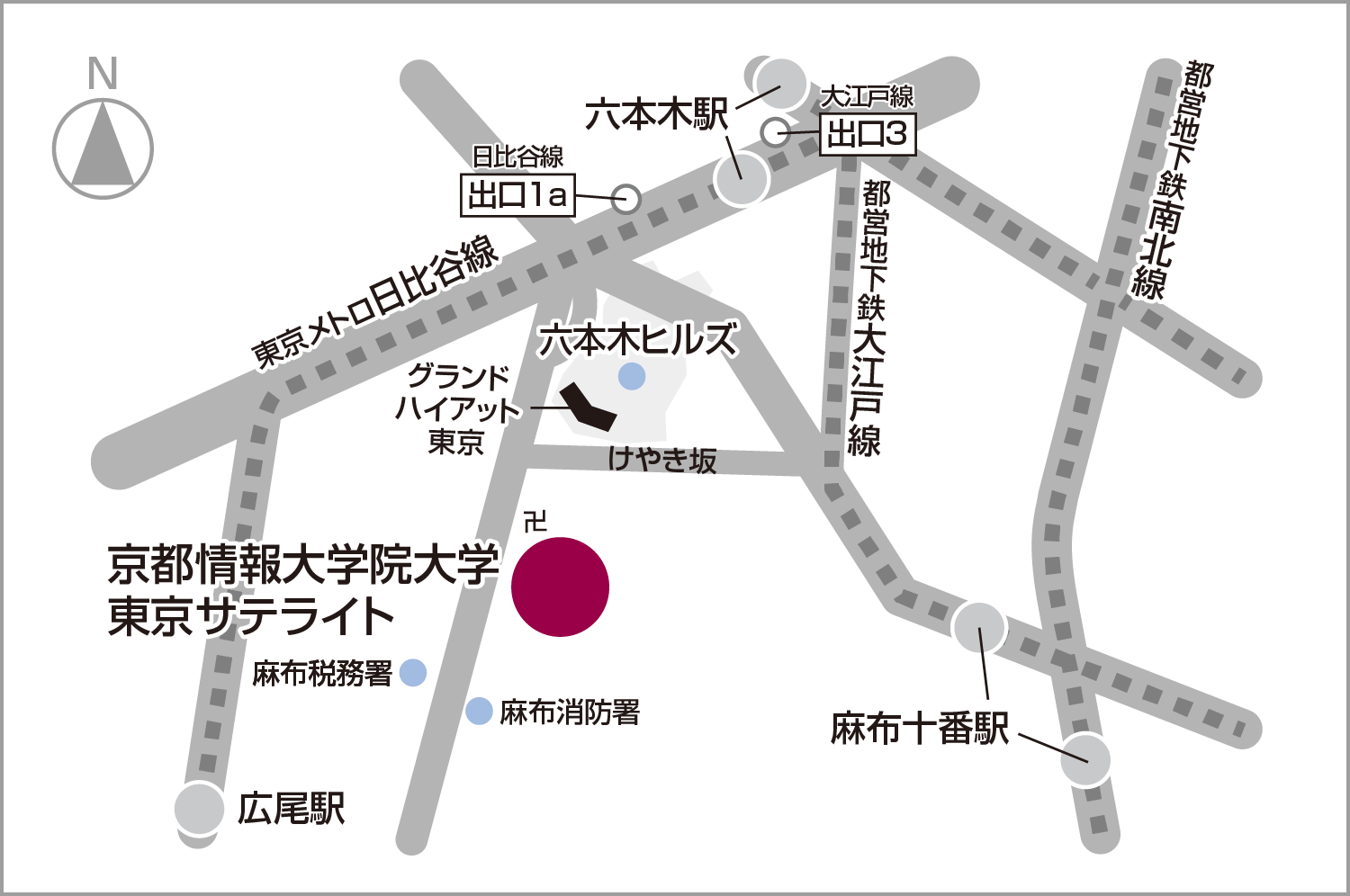Tokyo Satellite Campus map